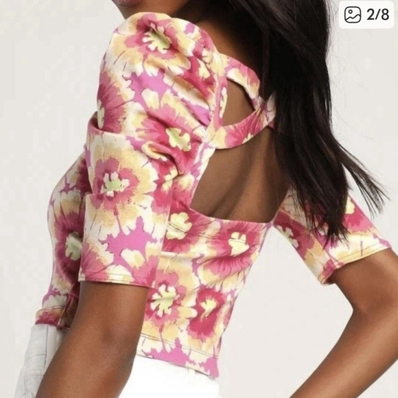 Free People Floral Cotton Top - Picture 2 of 8